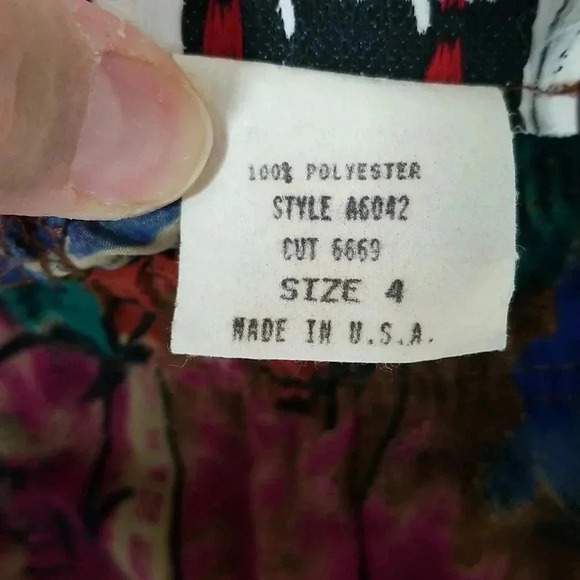 {Jo Hardin} Vintage Abstract Print Cullotes Pants - Picture 14 of 15